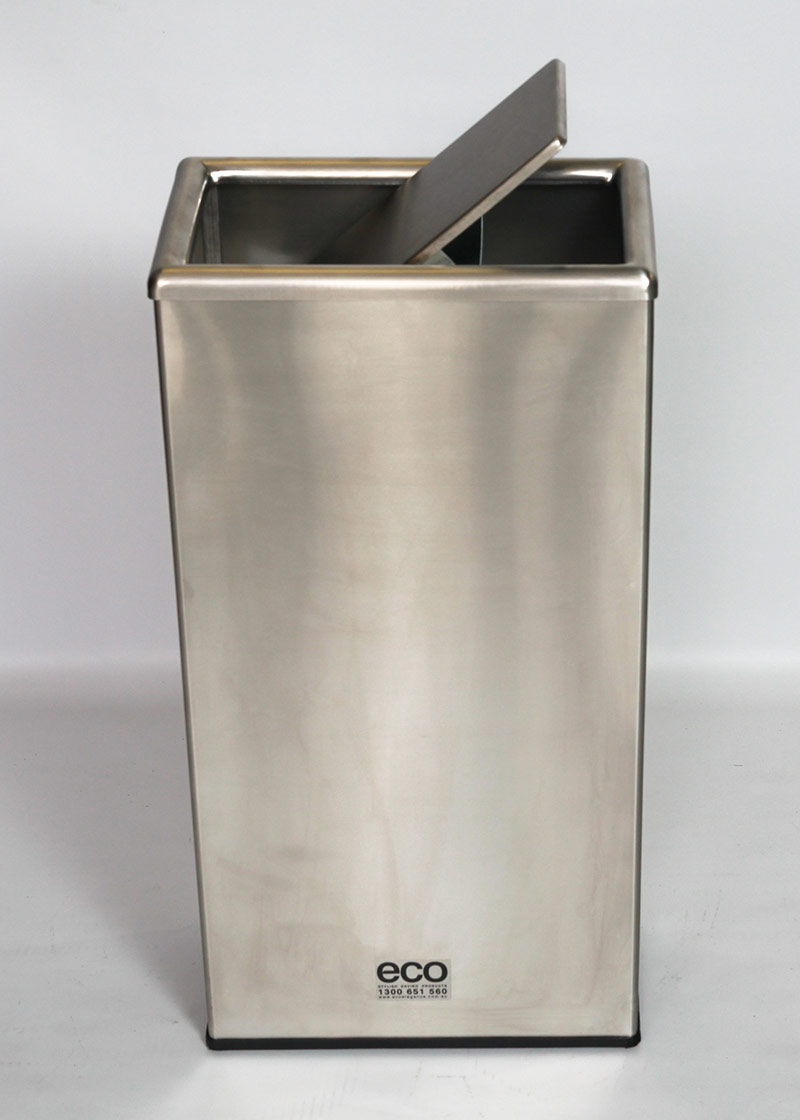 Stainless Steel Waste Bins Site Furnishings Trash Receptacles Outdoor 